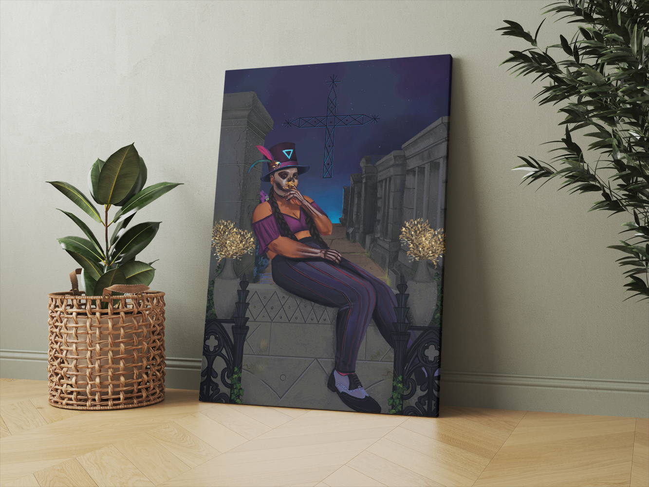 Death Canvas Print in Room