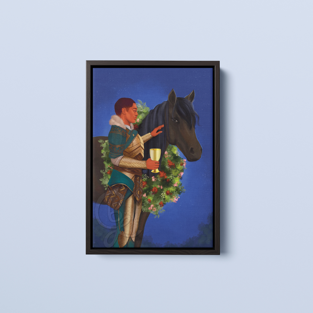 Knight of Cups in Black Frame