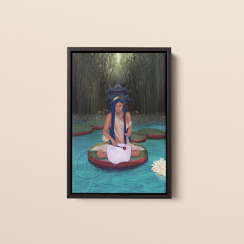 Queen of Cups in Black Frame