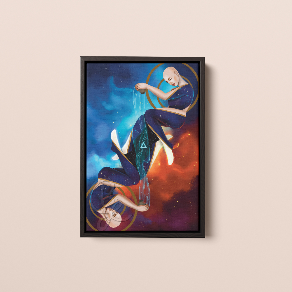 Temperance Canvas Print in Black Frame